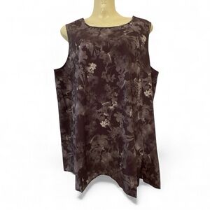 Athleta Zephyr Refined Tank Top NWT Floral Semi-fitted Women's Size L